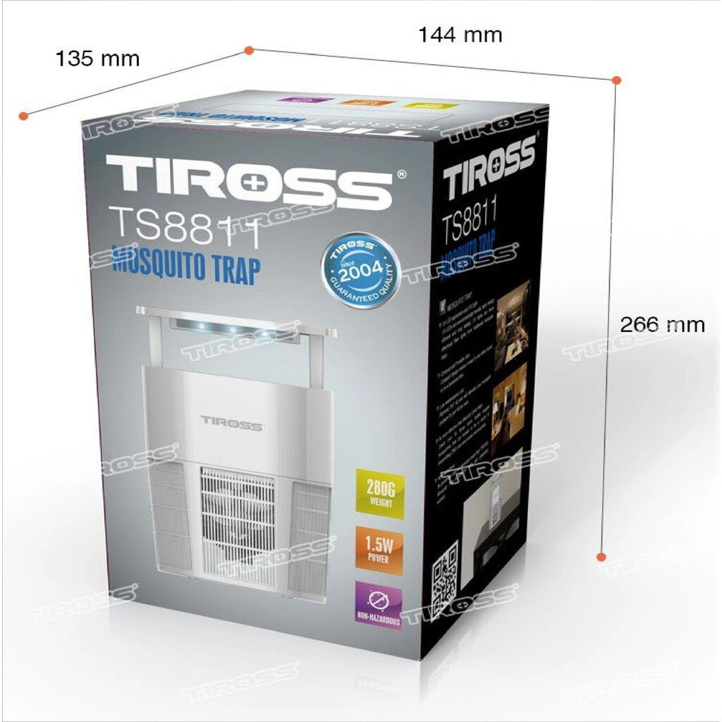 Đèn bắt muỗi côn trùng Tiross TS8811, bảo hành 12 tháng