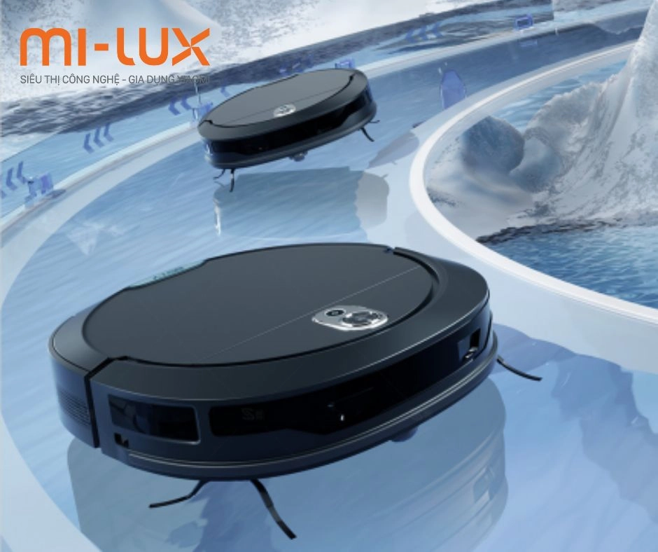 Robot hút bụi lau nhà Mi-lux Mi3 Công nghệ USA tự động